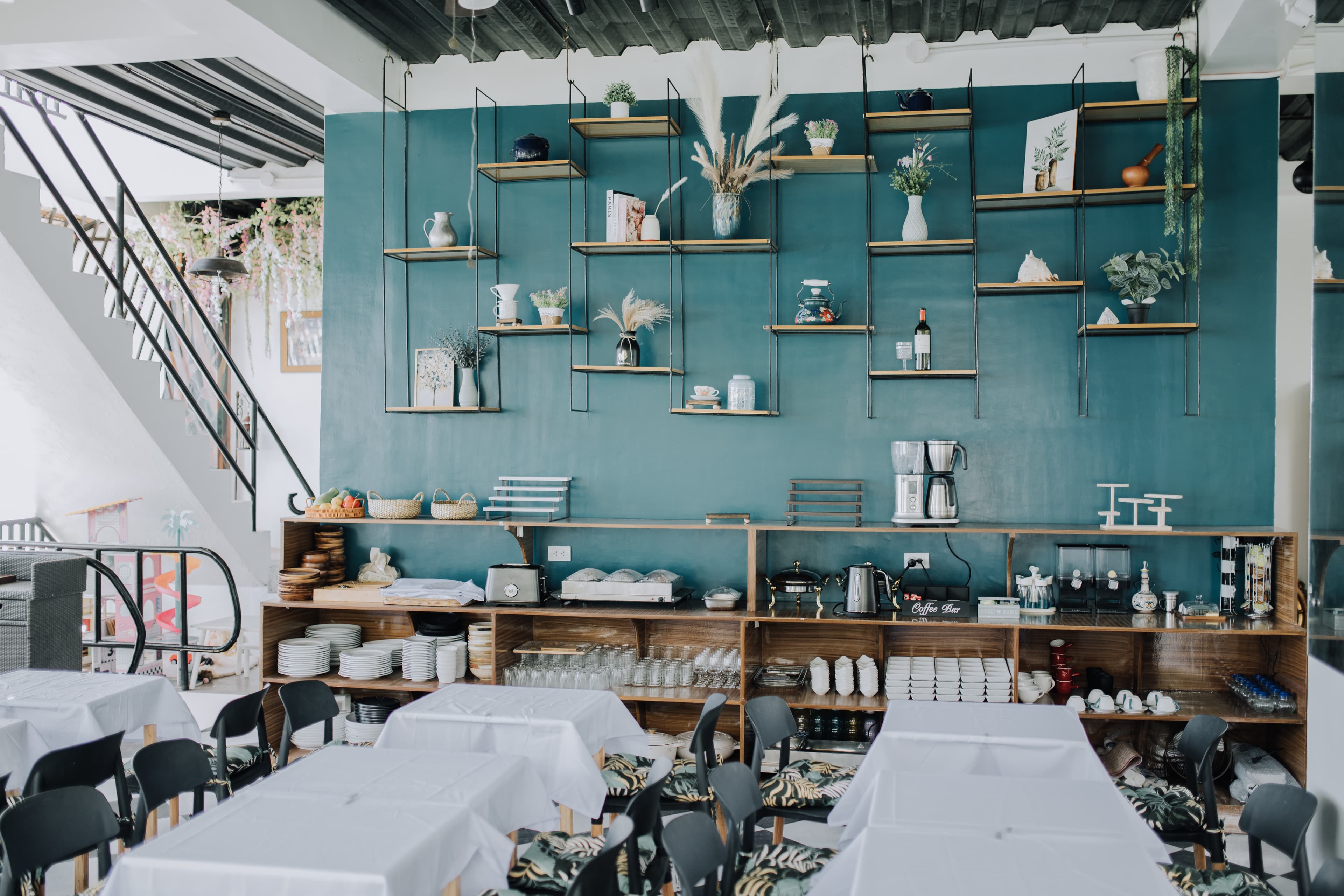 The dining room
