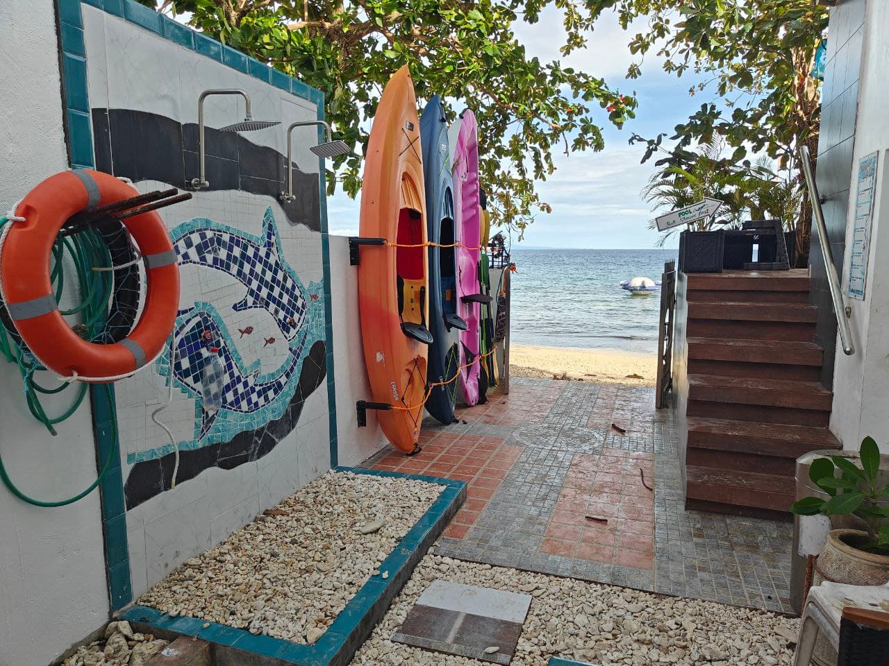 Kayaks at the G Boutique beach